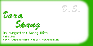 dora spang business card
